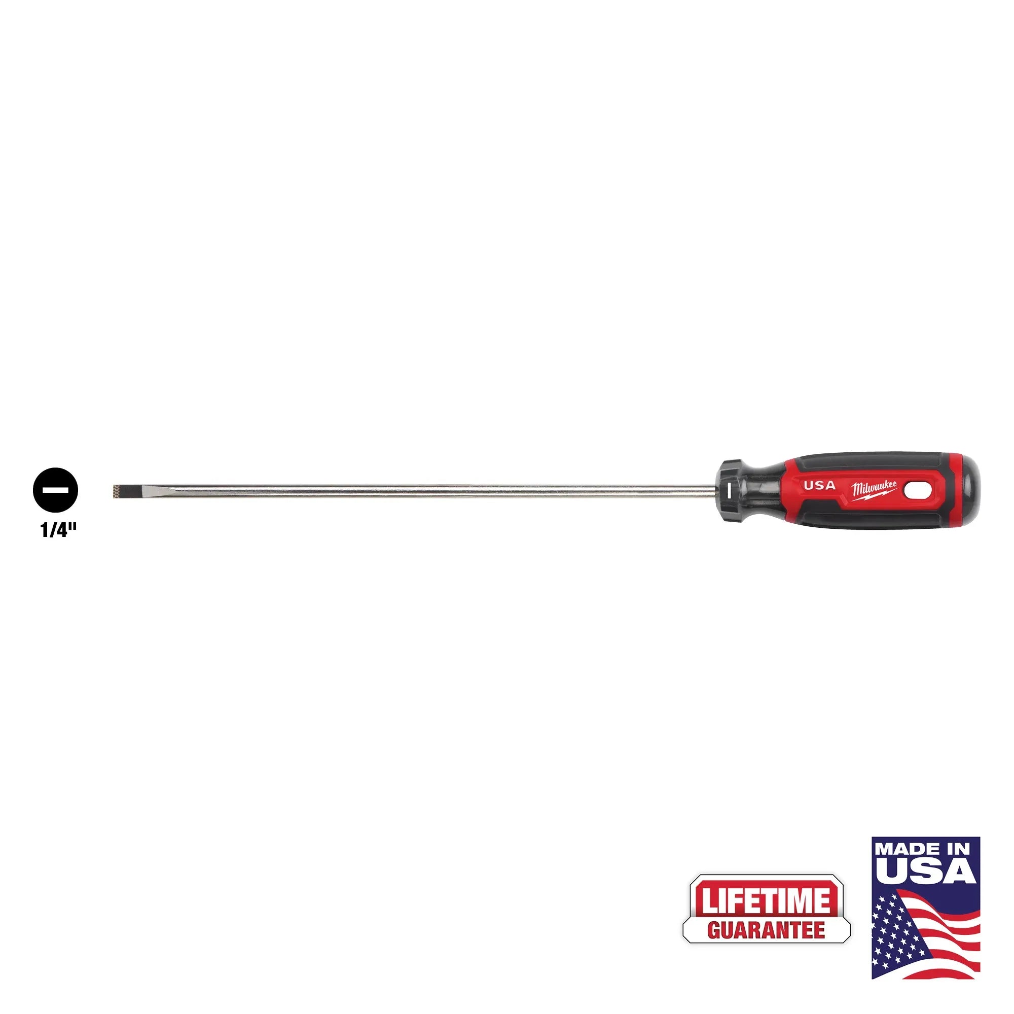 Milwaukee Tool, MILWAUKEE 1/4" Cabinet 10" Cushion Grip Screwdriver