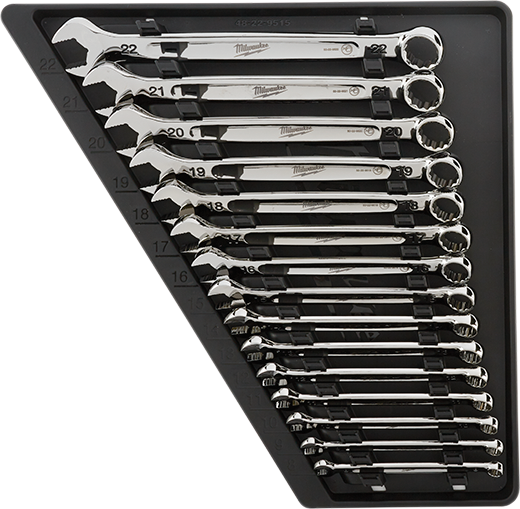 Milwaukee Tool, MILWAUKEE 15 PC. Combination Wrench Set - Metric