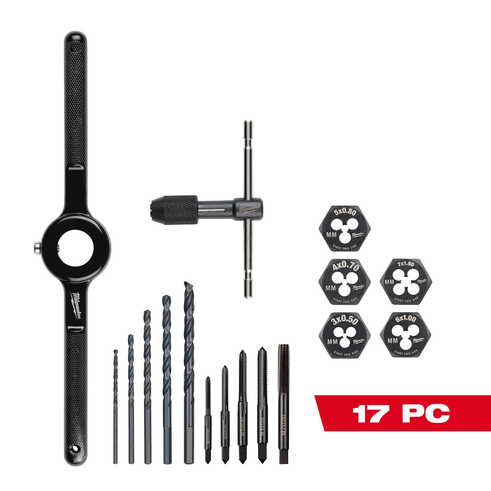 Milwaukee Tool, MILWAUKEE 17 PC. Tap & Die Set - Metric