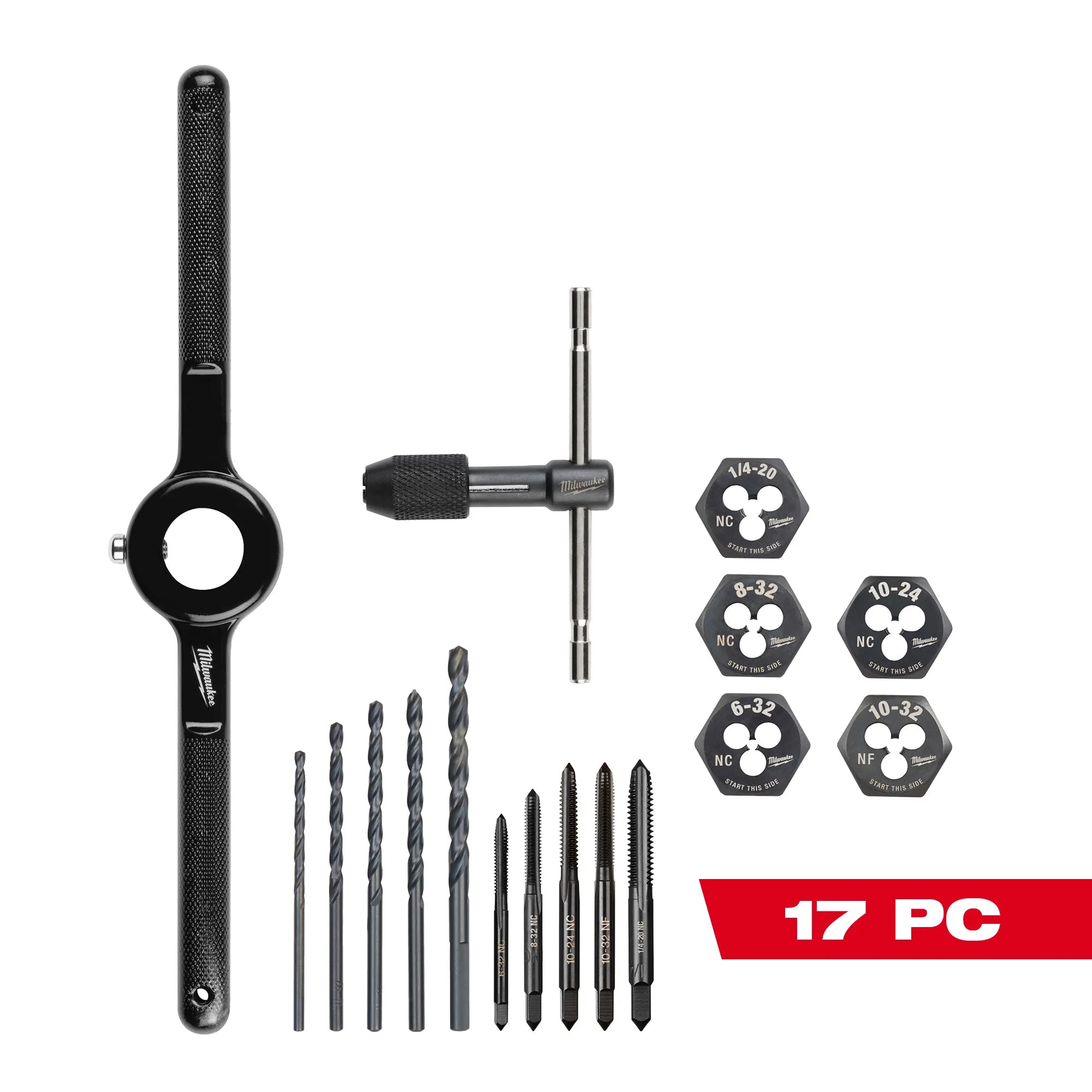 Milwaukee Tool, MILWAUKEE 17 PC. Tap & Die Set - SAE