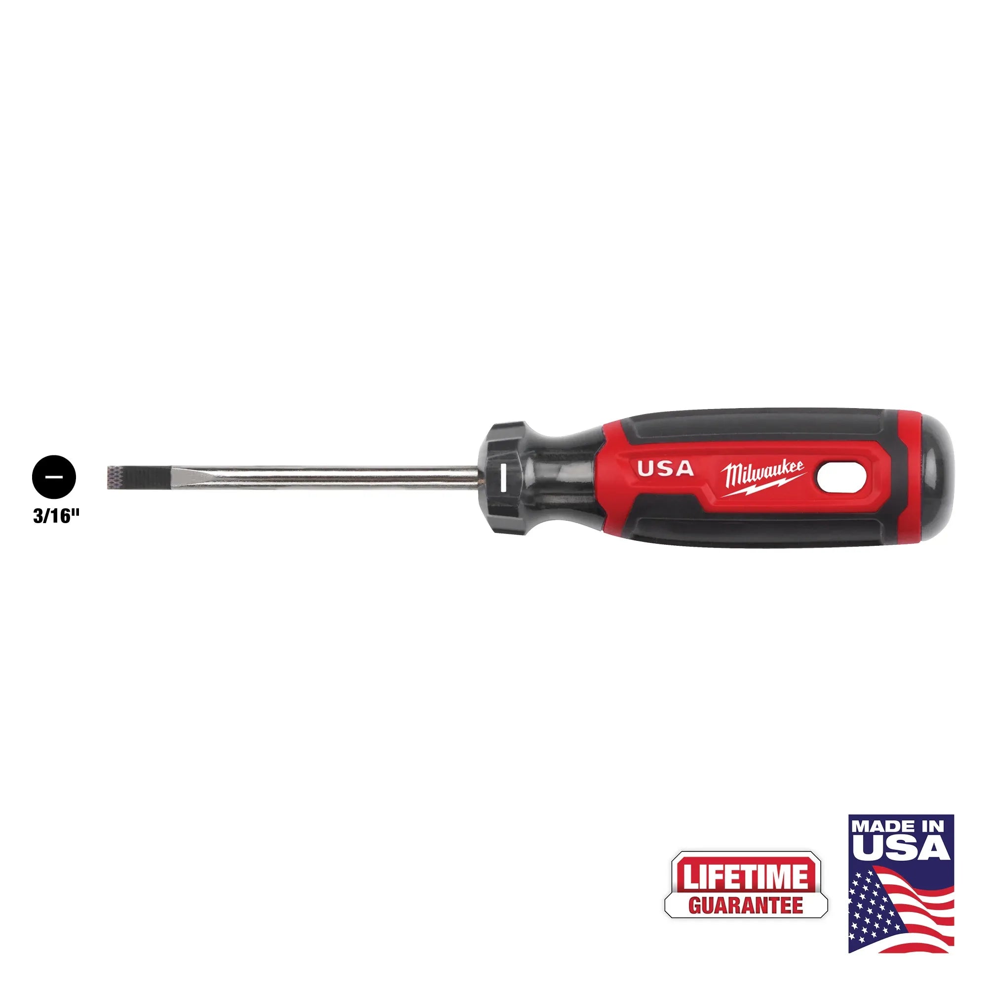 Milwaukee Tool, MILWAUKEE 3/16" Cabinet 3" Cushion Grip Screwdriver