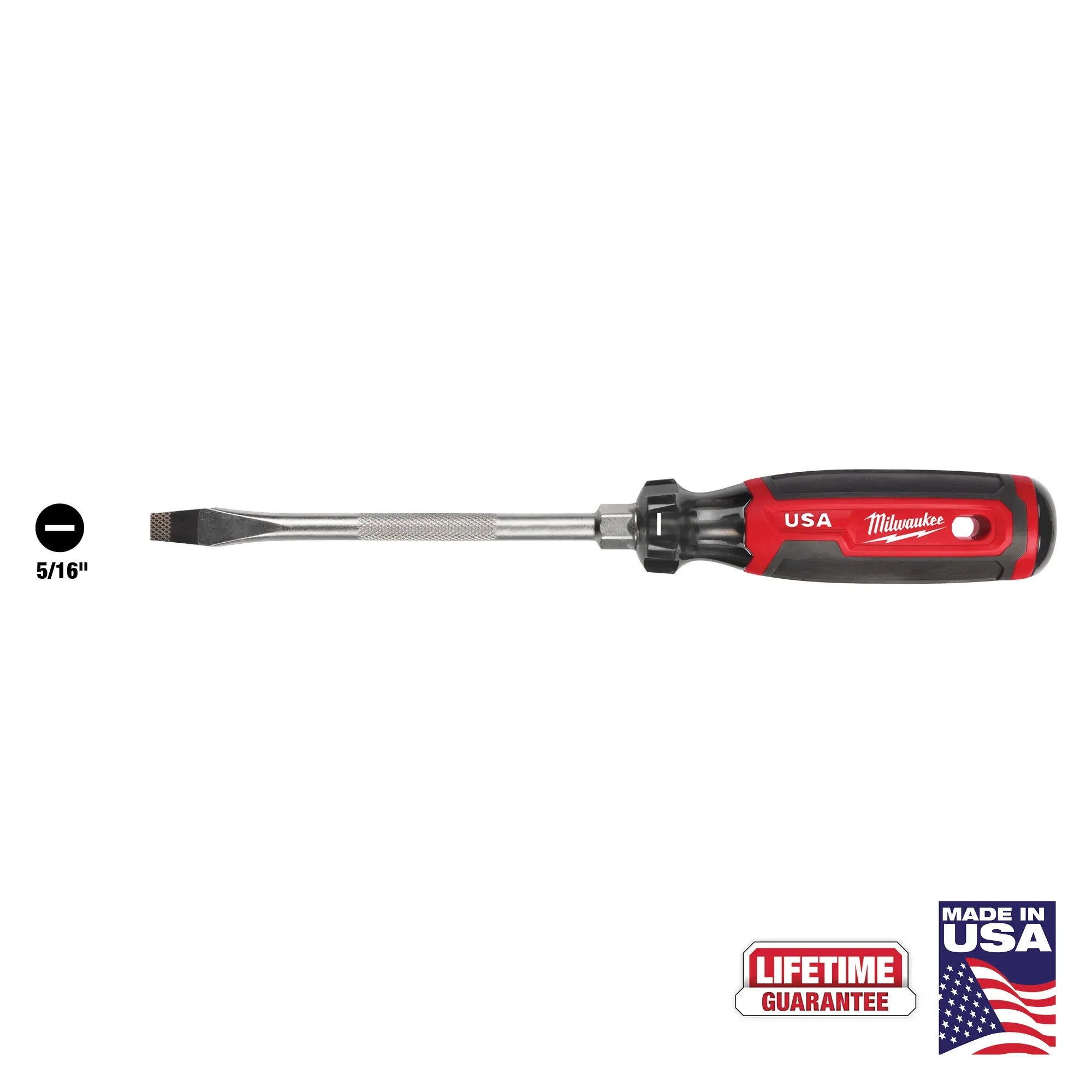 Milwaukee Tool, MILWAUKEE 3/8" Slotted 8" Cushion Grip Screwdriver