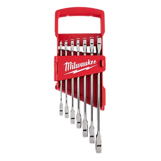 Milwaukee Tool, MILWAUKEE 7 PC. Ratcheting Combination Wrench Set - SAE