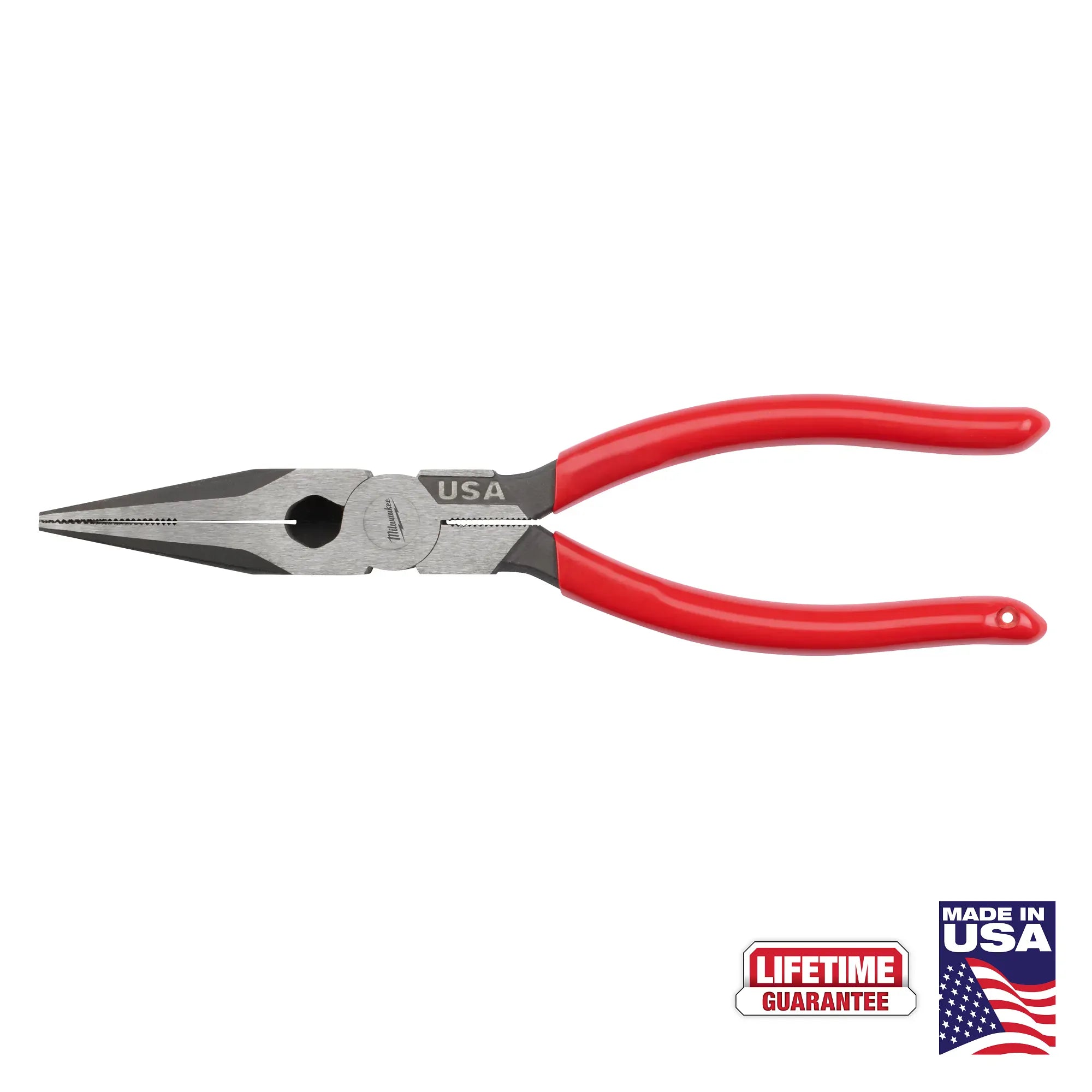 Milwaukee Tool, MILWAUKEE 8" Dipped Long Nose Pliers