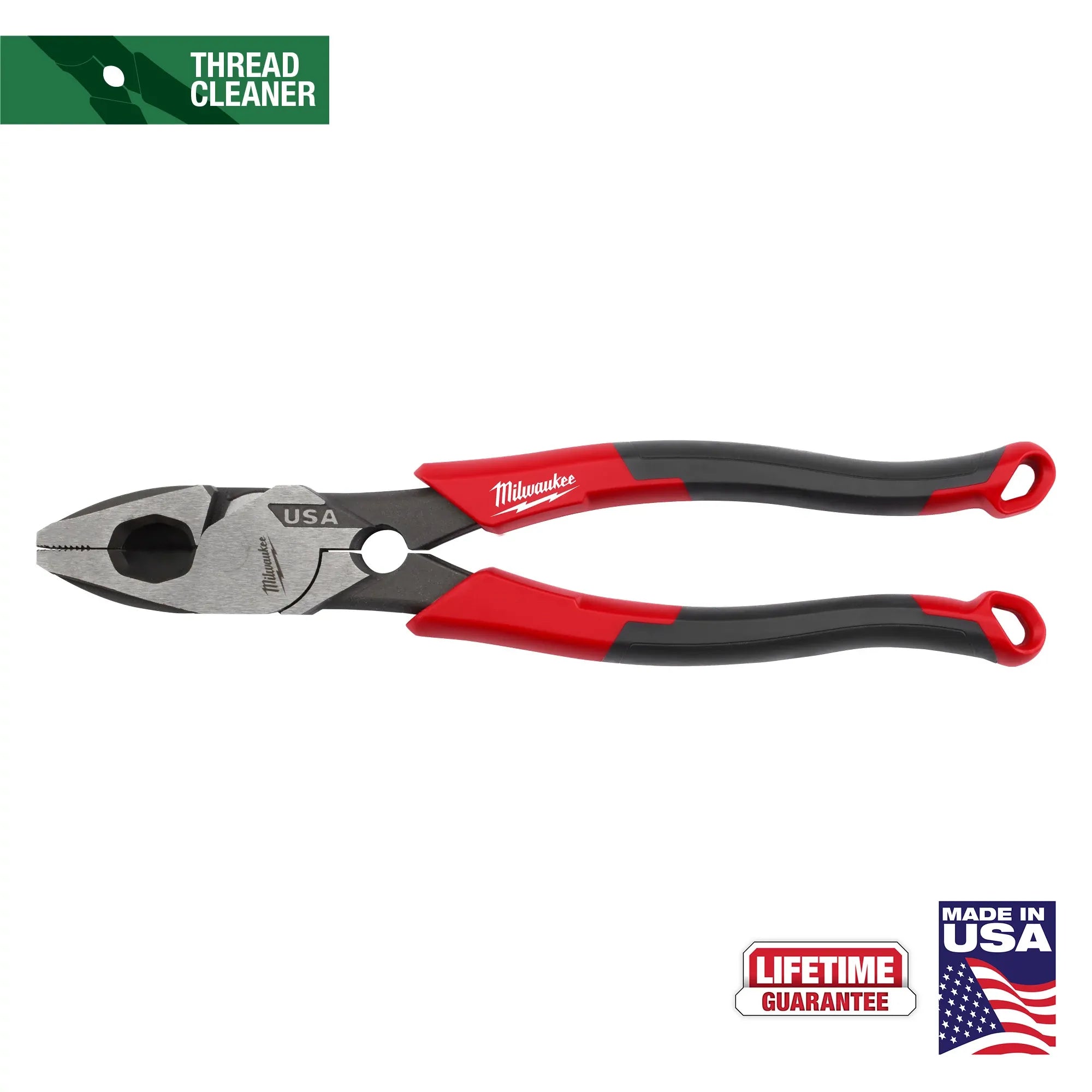 Milwaukee Tool, MILWAUKEE 9" Lineman's Comfort Pliers w/ Thread Cleaner