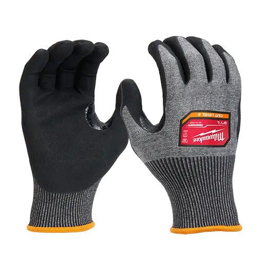 Milwaukee Tool, MILWAUKEE Cut Level 8 High-Dexterity Nitrile Dipped Gloves