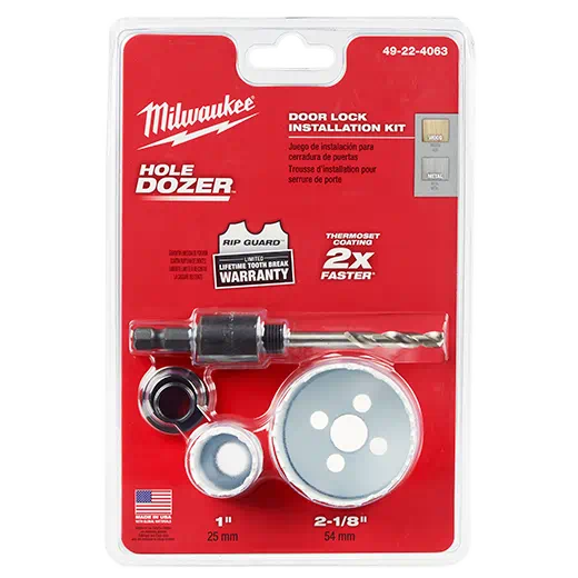 Milwaukee Tool, MILWAUKEE HOLE DOZER™ Door Lock Hole Saw Kit