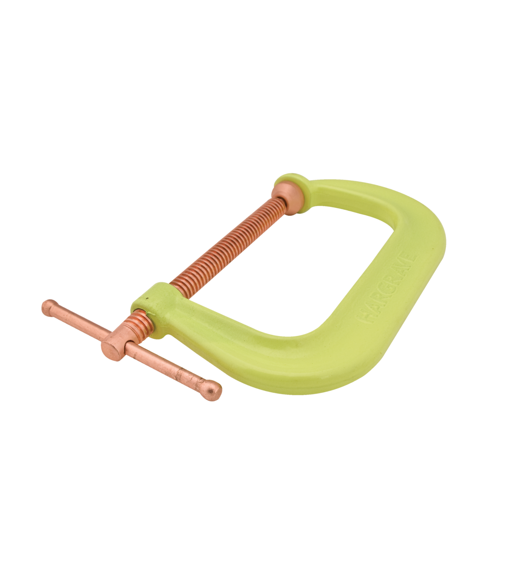 Wilton, WILTON Spark-Duty Drop Forged Hi-Vis C-Clamp 0 - 2-1/8” Opening Capacity, 2-1/4" Throat Depth